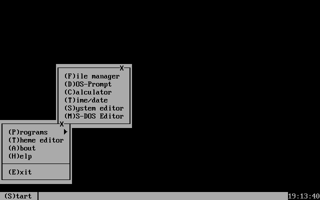 Screenshot of unnamed shell version BETA 3